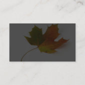 Single Colour Maple Leaf op White Background Visitekaartje (Achterkant)