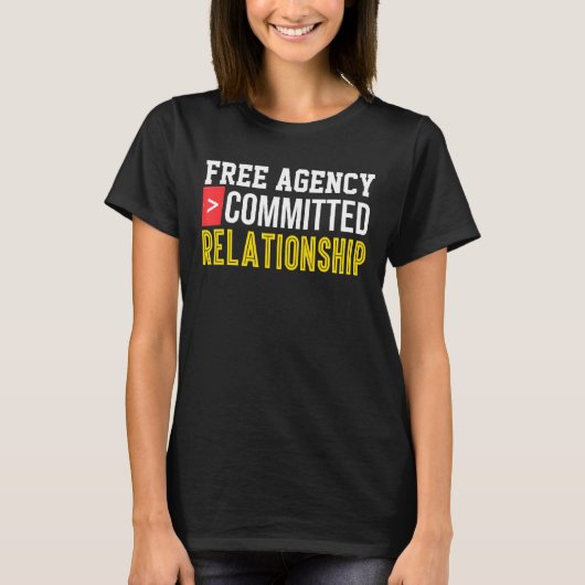 Single Commitment Relatie Online Dating Bro Ga T-shirt (Voorkant)