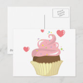 Single Cupcake Briefkaart (Voorkant / Achterkant)