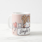 Single Cutie Anime Kawaii Koffiemok (Voorkant links)