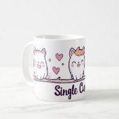 Single cutie Schattigee katten Koffiemok (Voorkant links)