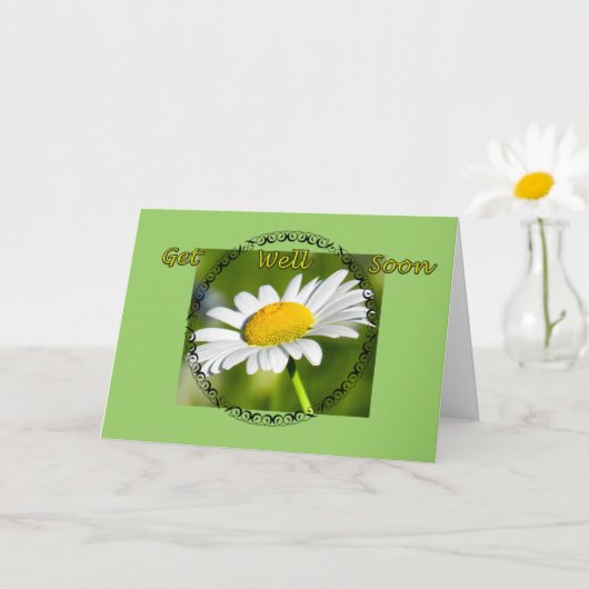 Single Daisy Get Well Kaart (Kleine Plant)