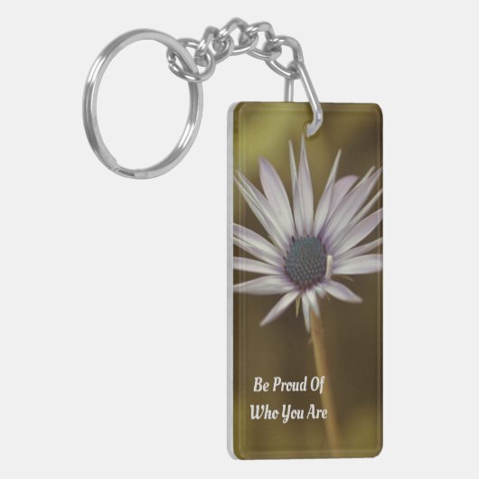 Single Daisy Standing Alone Sleutelhanger (Voorkant Links)