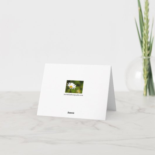 Single Daisy Wenskaart Kaart (Achterkant)