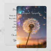 Single dandelion head with its seeds, sunset (Voorkant / Achterkant)