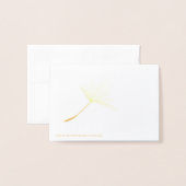 Single Dandelion Tuft Folie Kaarten (Met envelop)