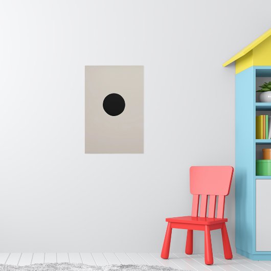 Single Dash Art - spaarzaam teken in negatieve rui Poster (Kinderkamer 1)