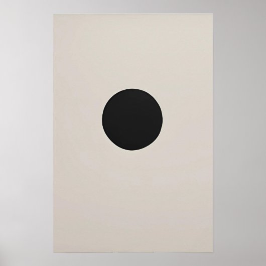 Single Dash Art - spaarzaam teken in negatieve rui Poster (Voorkant)