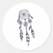 Single Dreamcatcher Ronde Sticker (Voorkant)