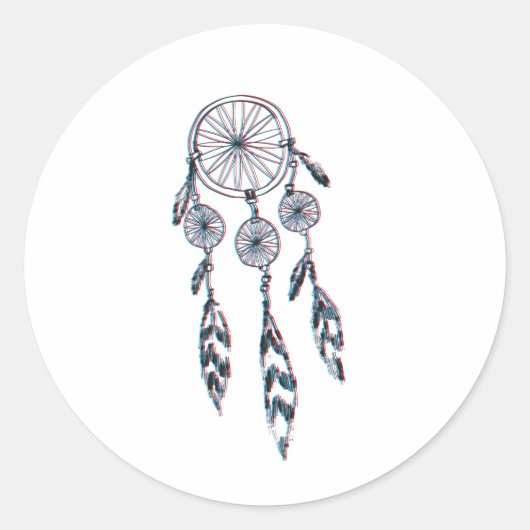 Single Dreamcatcher Ronde Sticker (Voorkant)