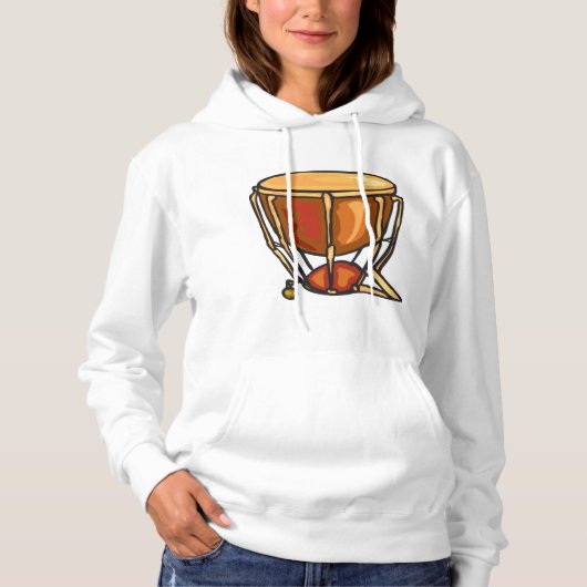 Single Drum Dames Hoodie (Voorkant)