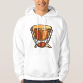 Single Drum Mannen Hoodie (Voorkant)