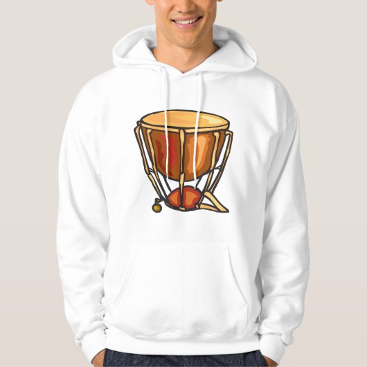 Single Drum Mannen Hoodie (Voorkant)