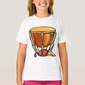 Single Drum Meisjes T-shirt (Voorkant)