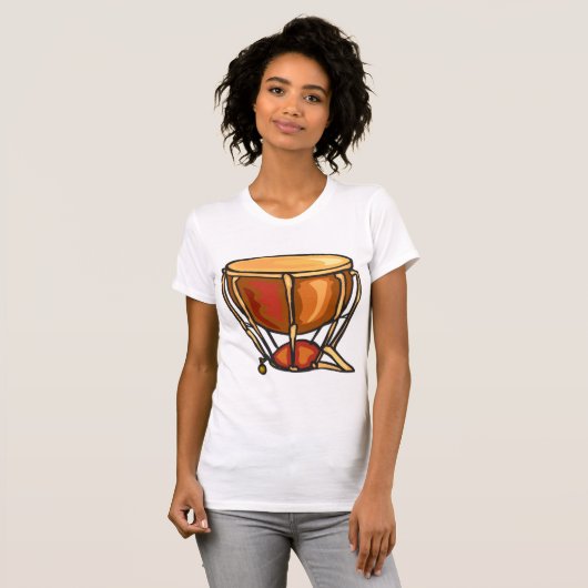 Single Drum Vrouwen T-shirt (Voorkant volledig)