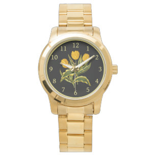 Single Early Tulip Yellow 006 ~ Botanische art ~ Horloge