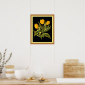 Single Early Tulip Yellow ~ Botanische Art Print ~ (Keuken)