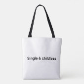 Single en kinderloze minimalistische grappige aang tote bag (Achterkant)