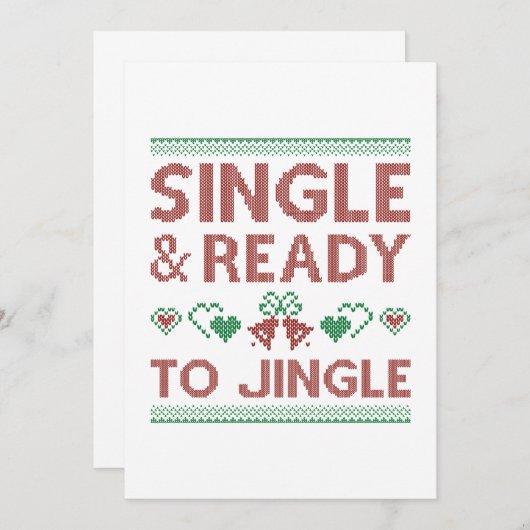 Single en klaar om te springen bedankkaart (Voorkant / Achterkant)