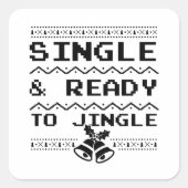 Single en klaar om te springen vierkante sticker (Voorkant)
