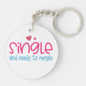 Single en klaar om Valentijn te mengen | Button Sl Sleutelhanger (Achterkant)