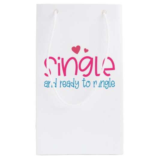 Single en klaar om Valentijn te mengen | Cadeautas (Achterkant)