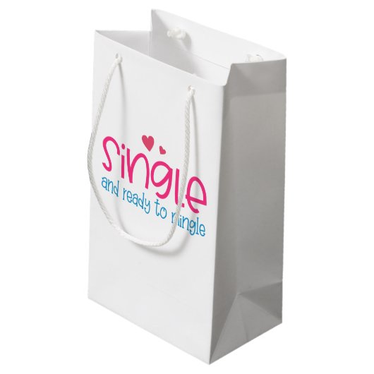 Single en klaar om Valentijn te mengen | Cadeautas (Achterkant Gekanteld)