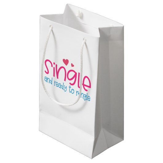 Single en klaar om Valentijn te mengen | Cadeautas (Voorkant Gekanteld)