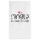 Single en klaar om Valentijn te mengen | Cadeautas (Achterkant)