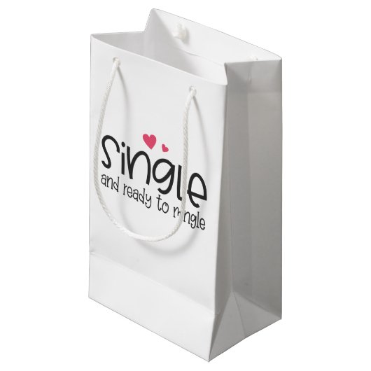 Single en klaar om Valentijn te mengen | Cadeautas (Voorkant Gekanteld)