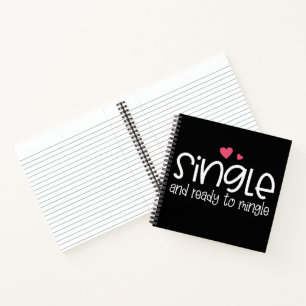 Single en klaar om Valentijn te mengen   Notitiebo Notitieboek