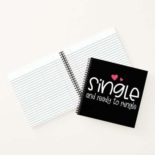 Single en klaar om Valentijn te mengen | Notitiebo Notitieboek (Binnen)