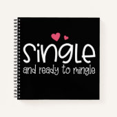 Single en klaar om Valentijn te mengen | Notitiebo Notitieboek (Voorkant)
