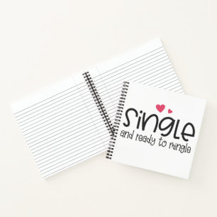 Single en klaar om Valentijn te mengen   Notitiebo Notitieboek