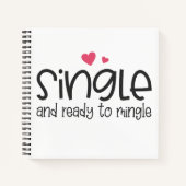 Single en klaar om Valentijn te mengen | Notitiebo Notitieboek (Voorkant)