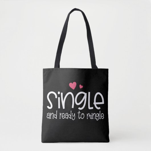 Single en klaar om Valentijn te mengen | Tote bag (Voorkant)