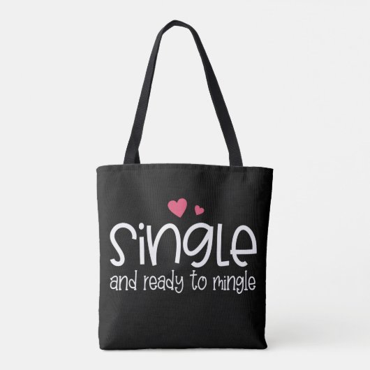 Single en klaar om Valentijn te mengen | Tote bag (Achterkant)