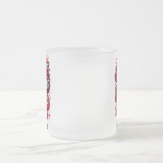 Single en Loving IT - Valentijnsdag mondig maken Matglas Koffiemok (Center)