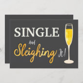 Single en Sleighing It! alleenstaande Feestdagenkaart (Voorkant / Achterkant)