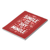 Single en te verlegen om grappige Valentijnsdag te Notitieblok (Linkerzijde)