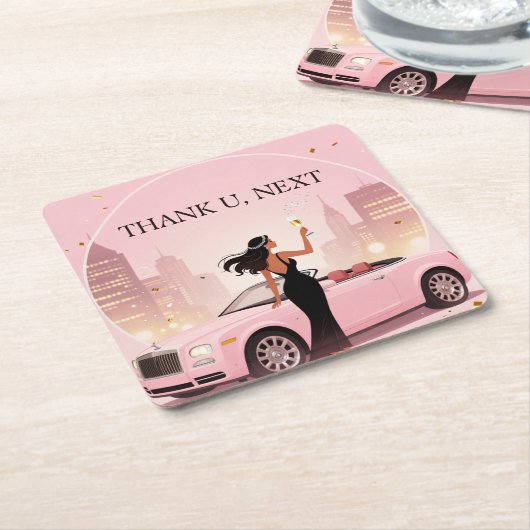 Single Era Feest Coaster| Thank U, Next Coaster Kartonnen Onderzetters (Schuin)