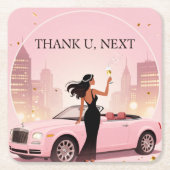 Single Era Feest Coaster| Thank U, Next Coaster Kartonnen Onderzetters (Voorkant)
