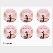 Single Era Feeststicker Bedankt, Papieren Label (Vel)