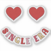 Single Era Smiling Hearts - Valentijnsticker Sticker (Voorkant)