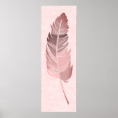 Single Feather - Mauve kleuren Poster (Voorkant)