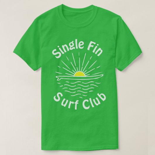 Single Fin surf Club Single fin longboard en clas T-shirt (Design voorkant)