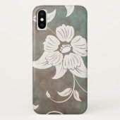 Single Flower Design op Antiek achtergrond Case-Mate iPhone Case (Achterkant)