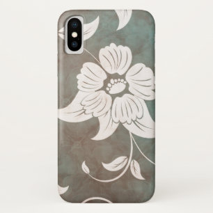 Single Flower Design op Antiek  achtergrond Case-Mate iPhone Case