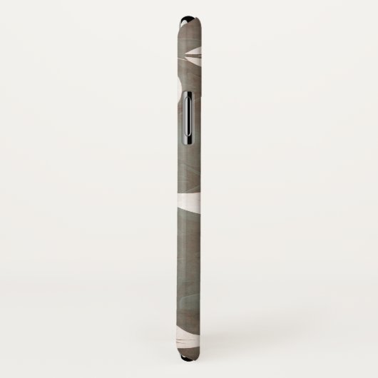 Single Flower Design op Antiek  achtergrond Case-Mate iPhone Case (Achterkant / rechts)