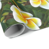 Single Frangipani Blossom Realism Art Cadeaupapier (Rol Hoek)